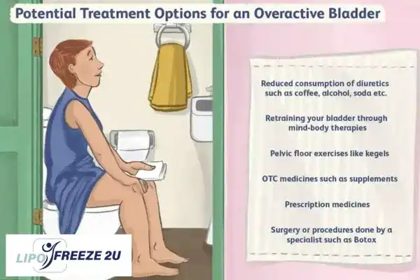 image of woman on toilet because of an overactive bladder Ashford
